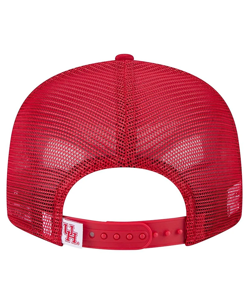 New Era Men's Red Houston Cougars 9FIFTY Trucker Snapback Hat