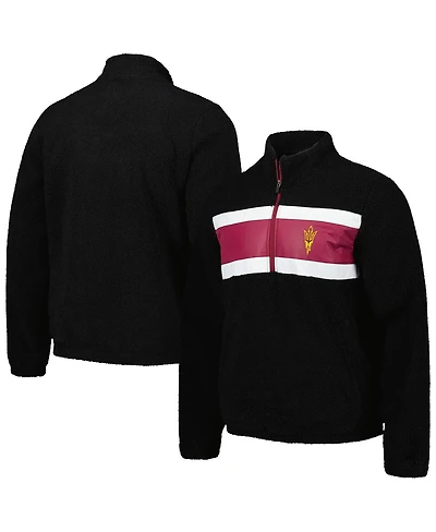 G-iii Sports by Carl Banks Men's Black Arizona State Sun Devils Pinch Runner Half-Zip Hoodie