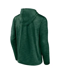 Fanatics Men's Green Miami Hurricanes Athlete Poly Fleece Pullover Hoodie