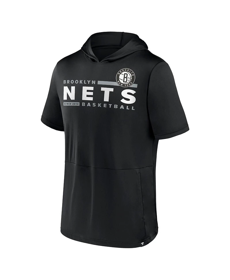 Fanatics Men's Black Brooklyn Nets Possession Hoodie T-Shirt