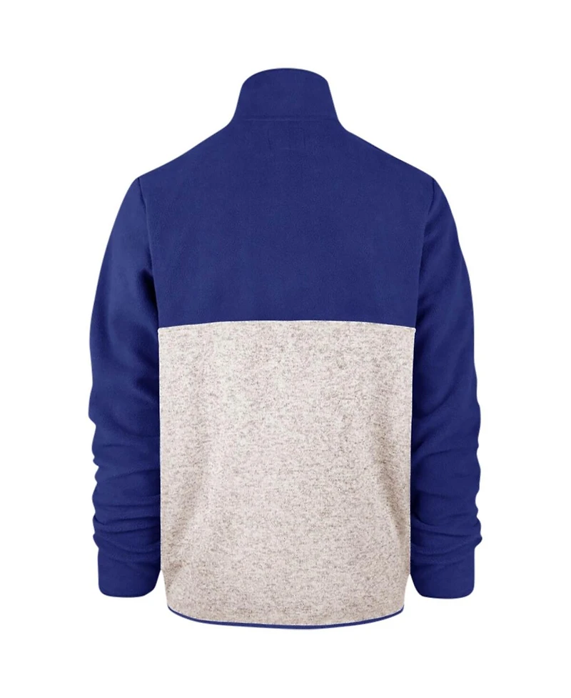 '47 Brand Men's Royal/Cream Los Angeles Rams Colorblock Kodiak Half-Zip Jacket