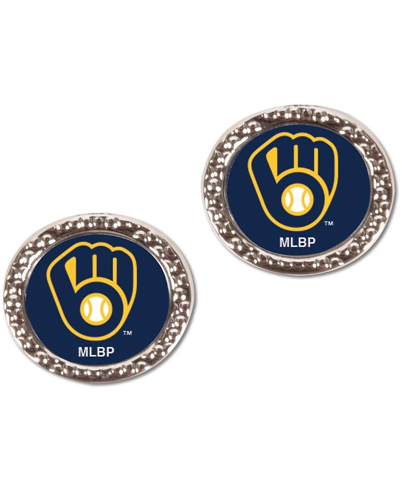 Wincraft Women's Milwaukee Brewers Logo Round Post Earrings