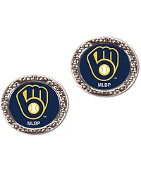 Wincraft Women's Milwaukee Brewers Logo Round Post Earrings