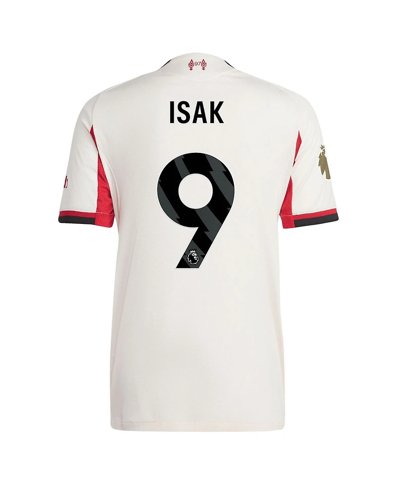 Adidas Men's Alexander Isak White Liverpool 2025/26 Away Authentic Player Jersey