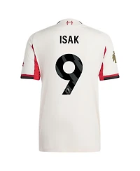 Adidas Men's Alexander Isak White Liverpool 2025/26 Away Authentic Player Jersey