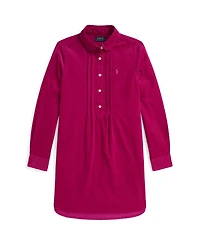 Polo Ralph Lauren Girls 7-16 Pintucked Long Sleeve Dress