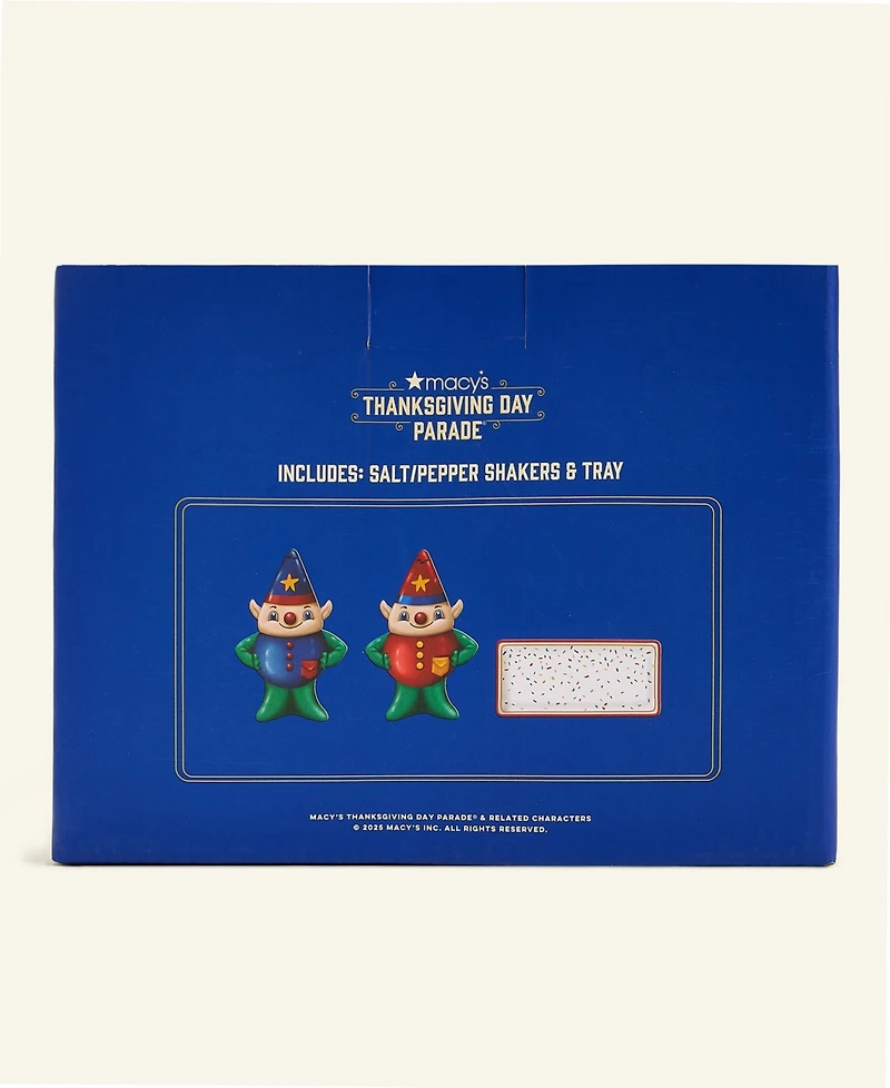 Macy's Thanksgiving Day Parade 3-Pc. Elf Salt & Pepper Shaker Set, Macy's Exclusive