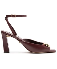 Arezzo Women's Greer Gold Elegance Block Heel Sandals