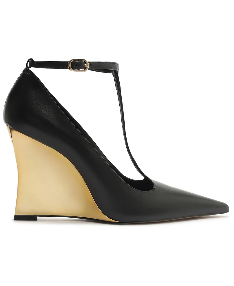 Arezzo Women's Roxy Elegance T-Strap Wedge Pump