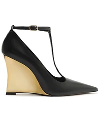 Arezzo Women's Roxy Elegance T-Strap Wedge Pump