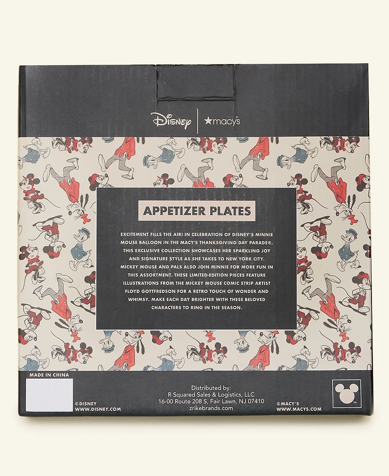 Disney | Macy's Mickey Mouse Icon Appetizer Plates, Set of 4, Macy's Exclusive