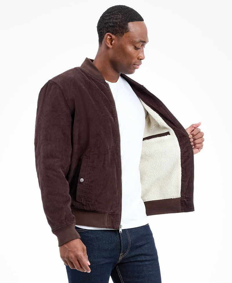 Lucky Brand Men's Zippered Bomber Jacket