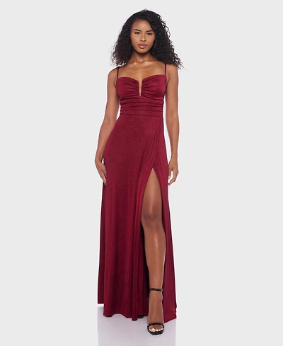 B Darlin Junior's Strapped V-Neck Dress