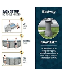 Bestway Steel Pro Max 14'x48" Round Above Ground Swimming Pool with Pump & Cover