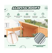 Aecojoy 20' x 12.5' Outdoor Wooden Gazebo with Storage Room