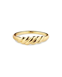 Devata Rope Ring in Gold Plated Sterling Silver