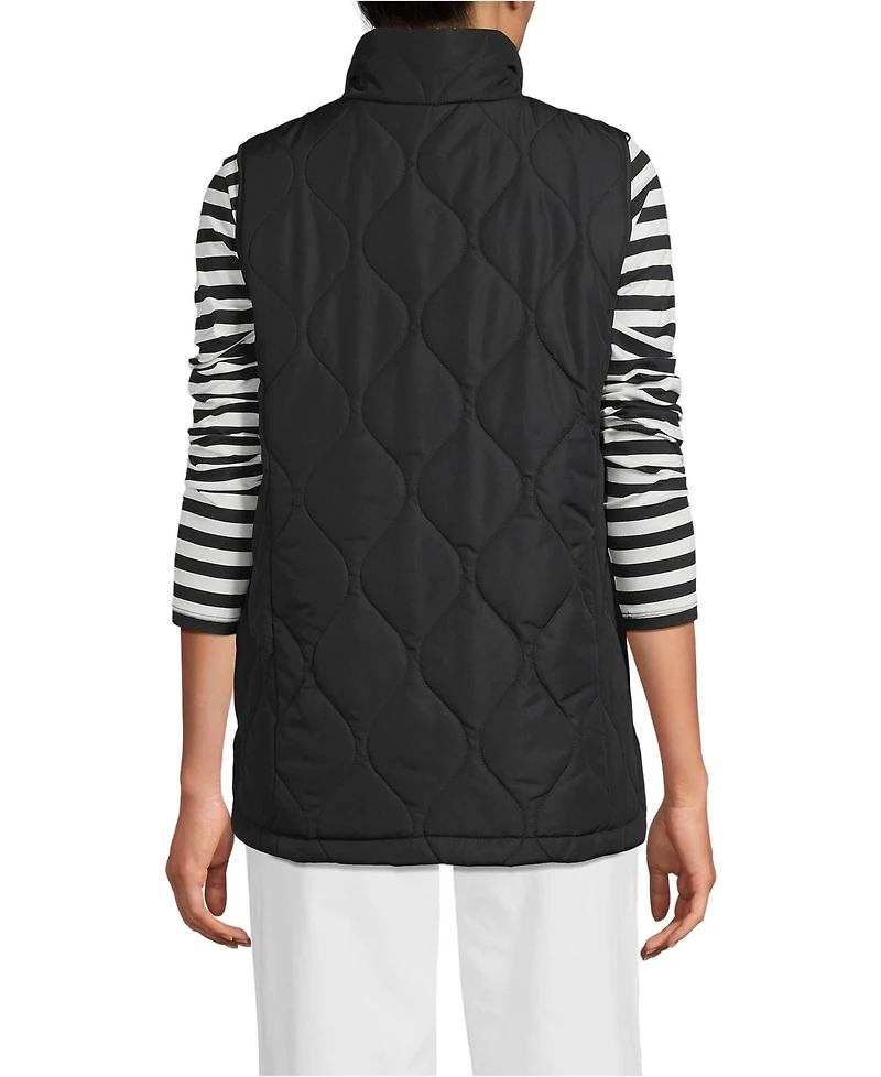 Lands' End Women's Tall FeatherFree Onion Quilted Insulated Vest