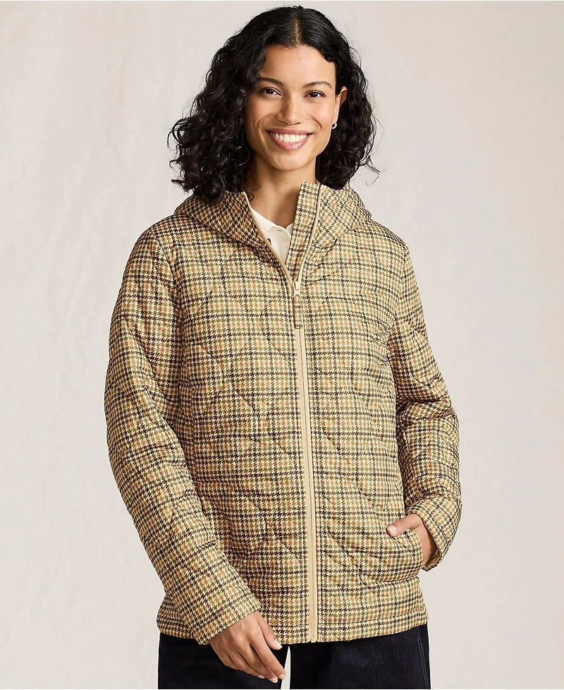 Lands' End Women's Print FeatherFree Quilted Insulated Jacket