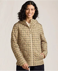 Lands' End Women's Print FeatherFree Quilted Insulated Jacket