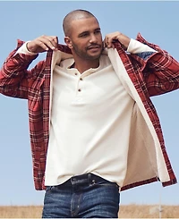 Lands' End Men's Long Sleeve Thermal Waffle Henley