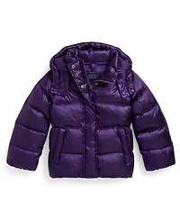 Polo Ralph Lauren Girls 2T-6X Metallic Long Sleeves Hooded Jacket