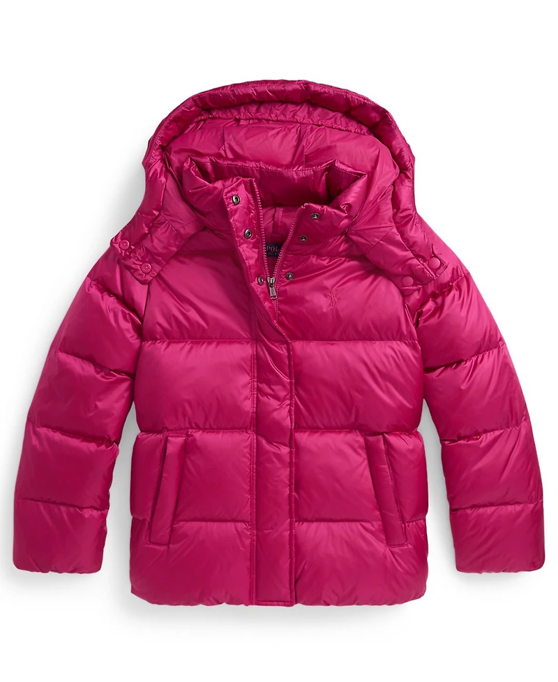 Polo Ralph Lauren Girls 7-16 Metallic Hooded Outerwear Coat
