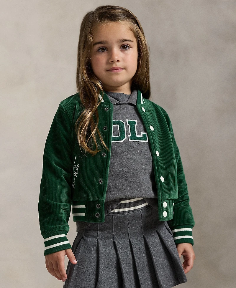 Polo Ralph Lauren Girls 2T-6X Knit Bomber Jacket