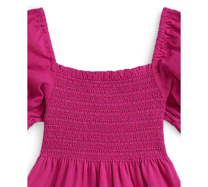 Polo Ralph Lauren Girls 2T-6X Smocked Square Neck Dress