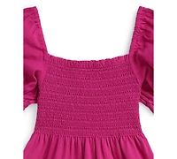 Polo Ralph Lauren Girls 2T-6X Smocked Square Neck Dress