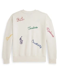 Polo Ralph Lauren Girls 7-16 Long-Sleeve Crewneck Sweatshirt