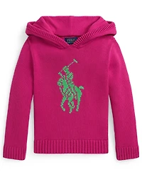 Polo Ralph Lauren Girls 2T-6X Big Pony Hooded Sweater