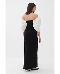 Nocturne Women's Off The Shoulder Maxi Dress