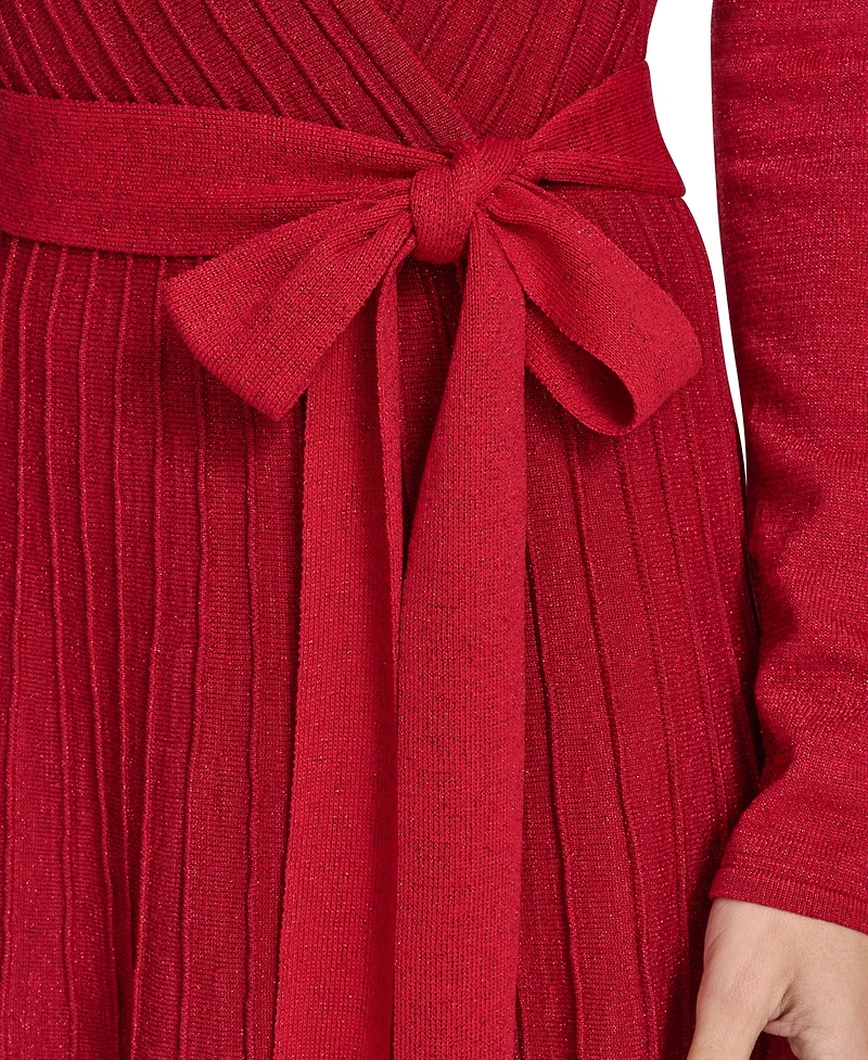 Jessica Howard Women's Fit and Flare Midi Sweater Dress