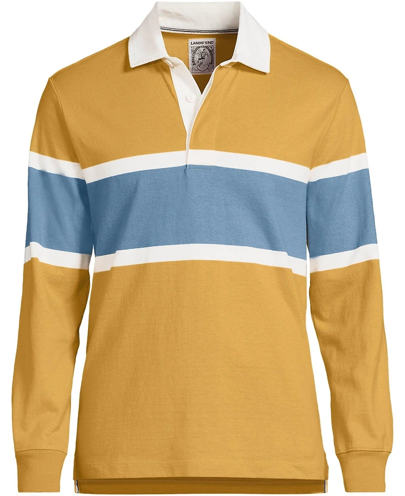 Lands' End Men's Long Sleeve Stripe Rugby Shirt