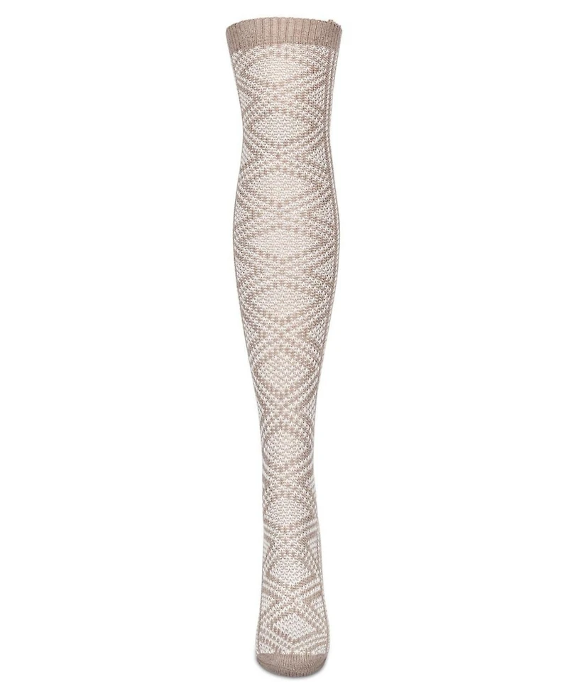 MeMoi Women's Diamond Tone Over The Knee Warm Sock