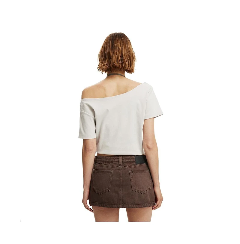 Cotton On Women's Micro Low Denim Skirt