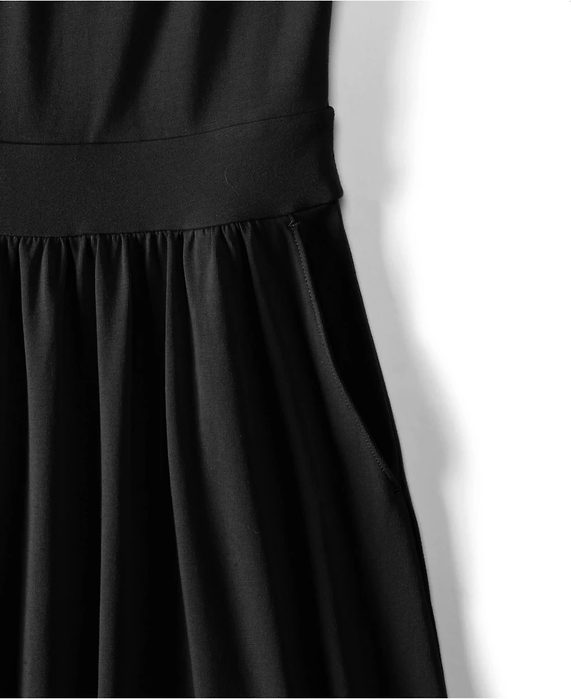 Lands' End Women's Cotton Modal Off Shoulder Midi Dress