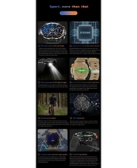 Ruxing Smart Outdoor Sports Smart watch with Compass Emergency Light Ips Hd Large Round Screen -Orange