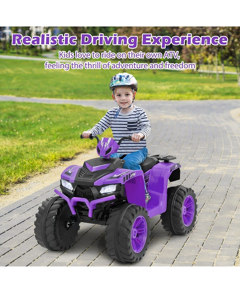 24V Kids Electric Atv Ride On Quad with Wireless Music for Ages 3–8