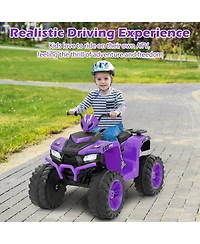 24V Kids Electric Atv Ride On Quad with Wireless Music for Ages 3–8