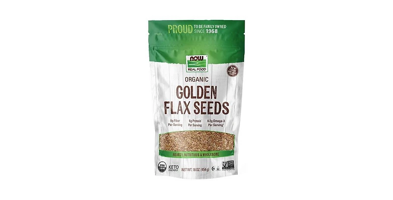 Now Foods Golden Flax Seeds, 1 lb