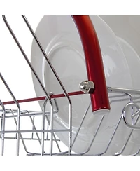 MegaChef 16 Inch Two Shelf Iron Wire Dish Rack in