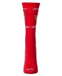 MeMoi Women's "Chicken It Twice" Christmas Holiday Novelty Crew Sock
