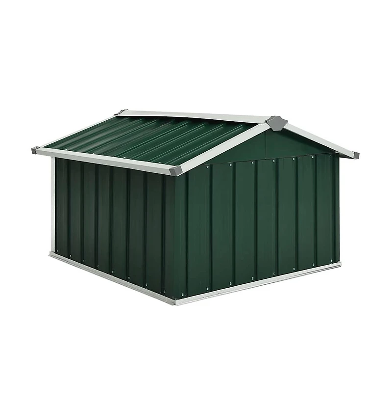 vidaXL Garden Shed Green Galvanized steel Durable Garden Shed