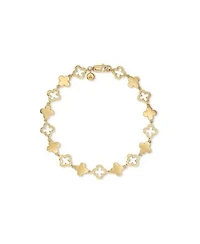Devata Clover Chain Bracelet In Gold Plated Sterling Silver In