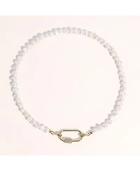 18k Gold Freshwater Pearl With Lock Taylor Necklace Medium