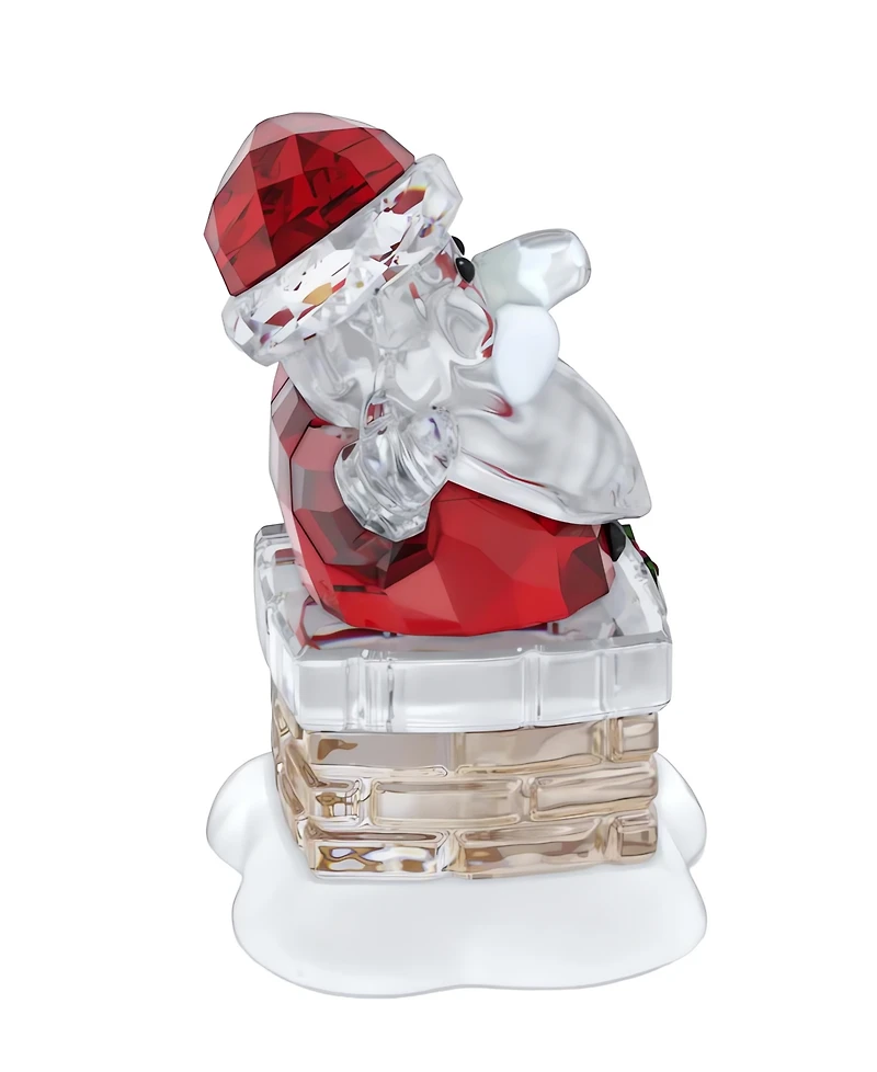 Swarovski Holiday Cheers Santa Claus and Chimney Figurine