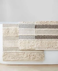 Inkivy Asher Woven Texture Stripe Bath Rug