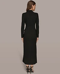 Donna Karan New York Women's Long Sleeves Coat Dress