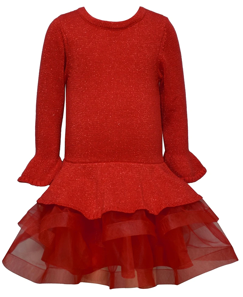 Bonnie Jean Girls 2T-6X Sparkle Sweater Tutu Dress